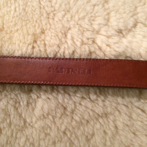 Vintage Hartnell alligator pattern brown leather belt - Picture 7 of 13